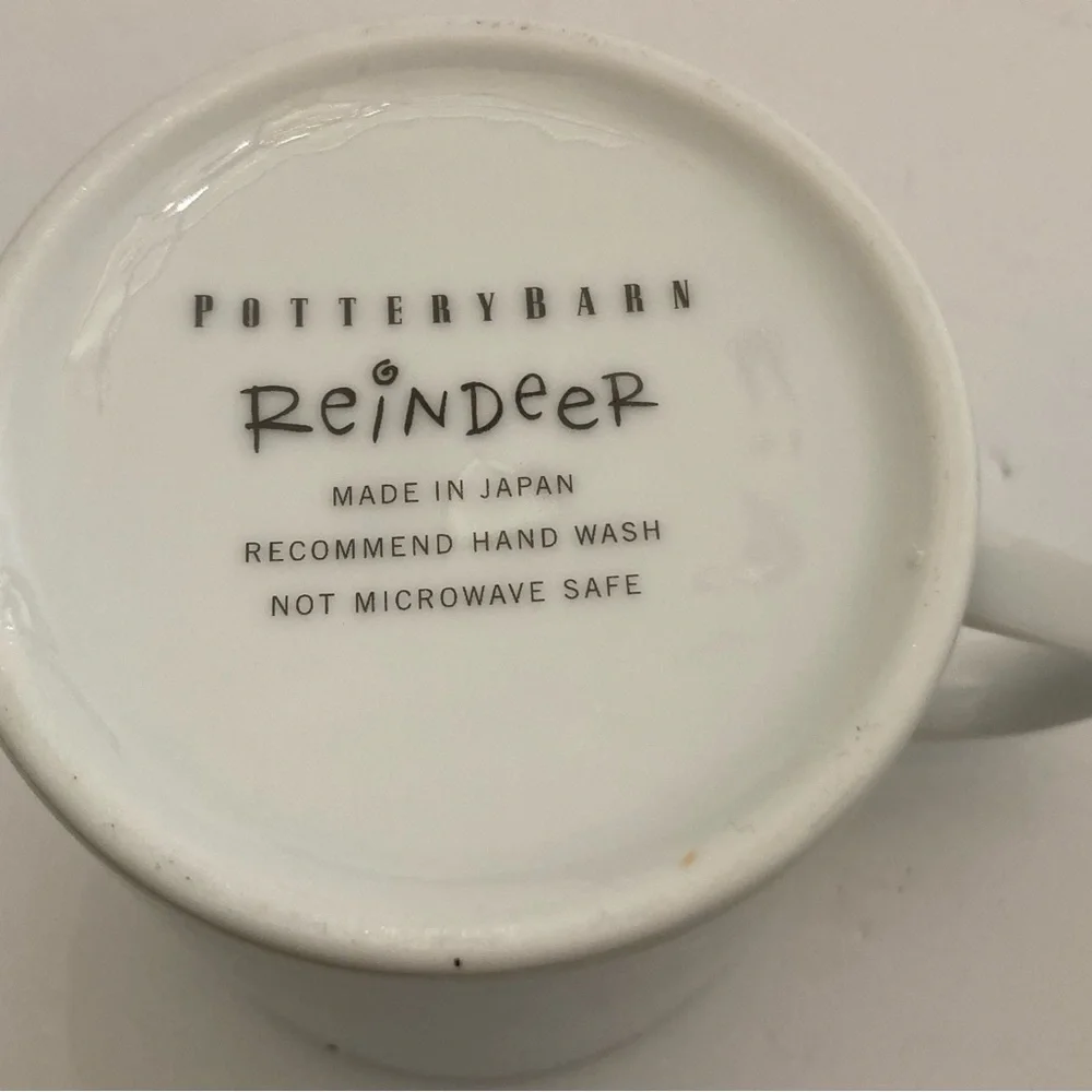 Pottery Barn Dasher reindeer cup